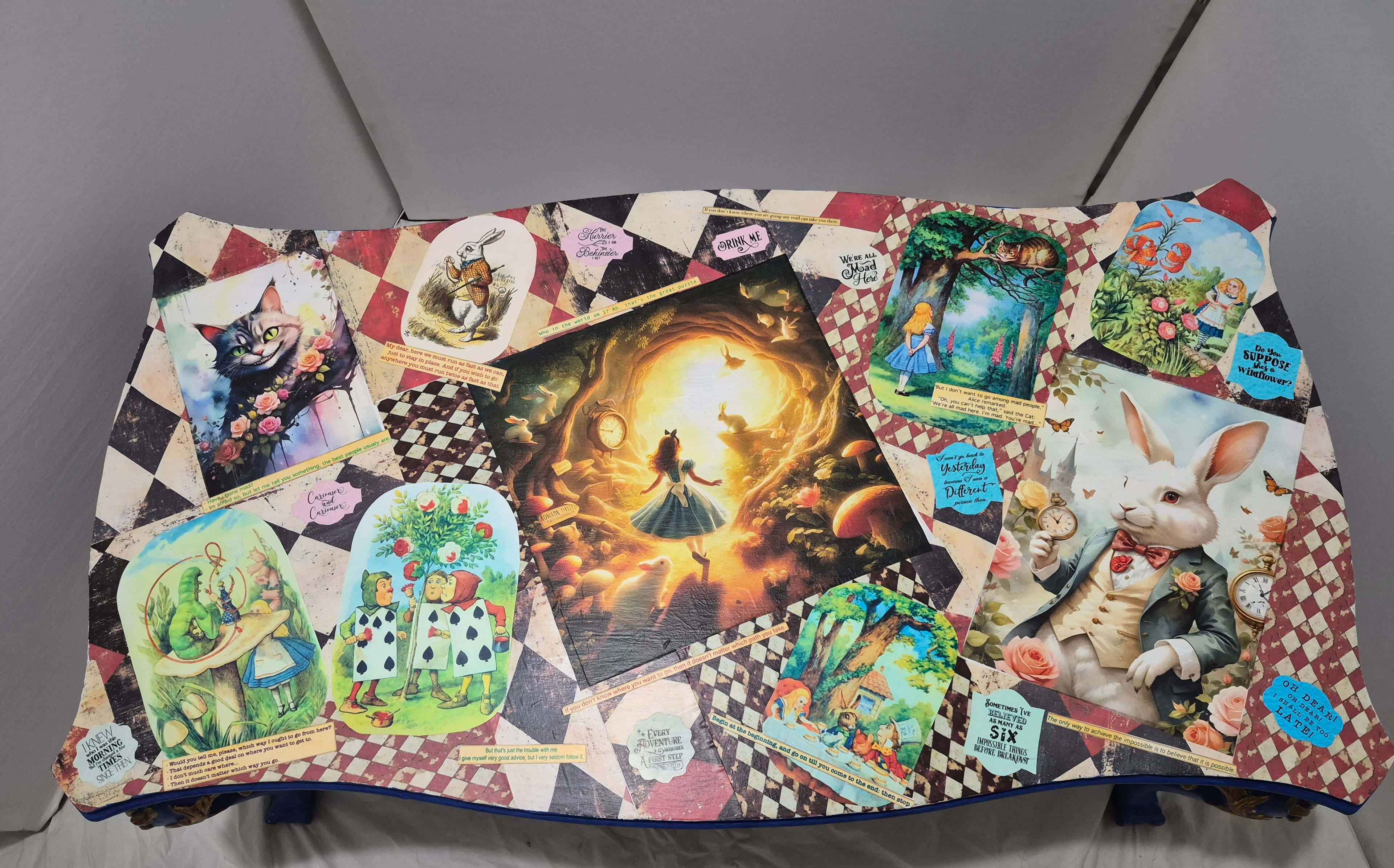 Alice in Wonderland Table – Original Quotes & Illustrations